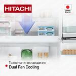 Превью картинка Холодильник с верхней морозилкой Hitachi R-BG410PUC6 GBK #7