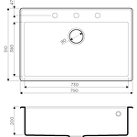 Превью картинка Гранитная мойка Omoikiri Tedori 79-BE Tetogranit/ваниль #2