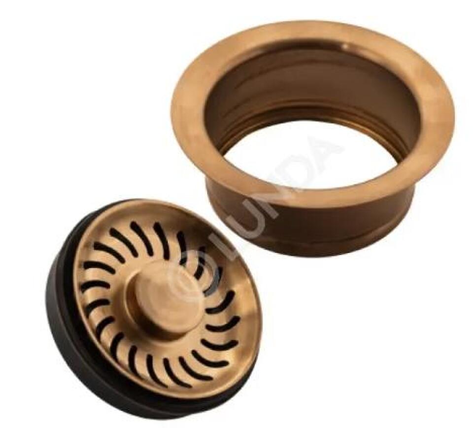 Фото Фланец для измельчителя BoneCrusher Фланец для диспоузера Ø114 мод.Fasolo Vanadinite (розовое золото), сталепластиковое PVD-покрытие