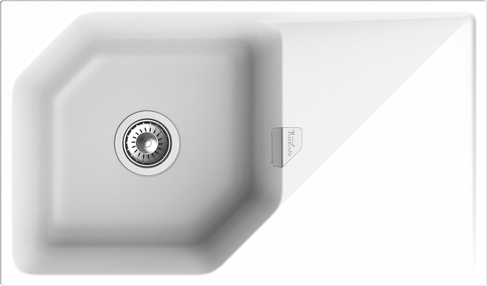 Фото Кварцевая мойка Rivelato LOCUS 85 1-чаш 850*500 brina