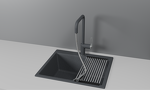 Превью картинка Смеситель для кухни GRANULA 8173, ГРАФИТ #2