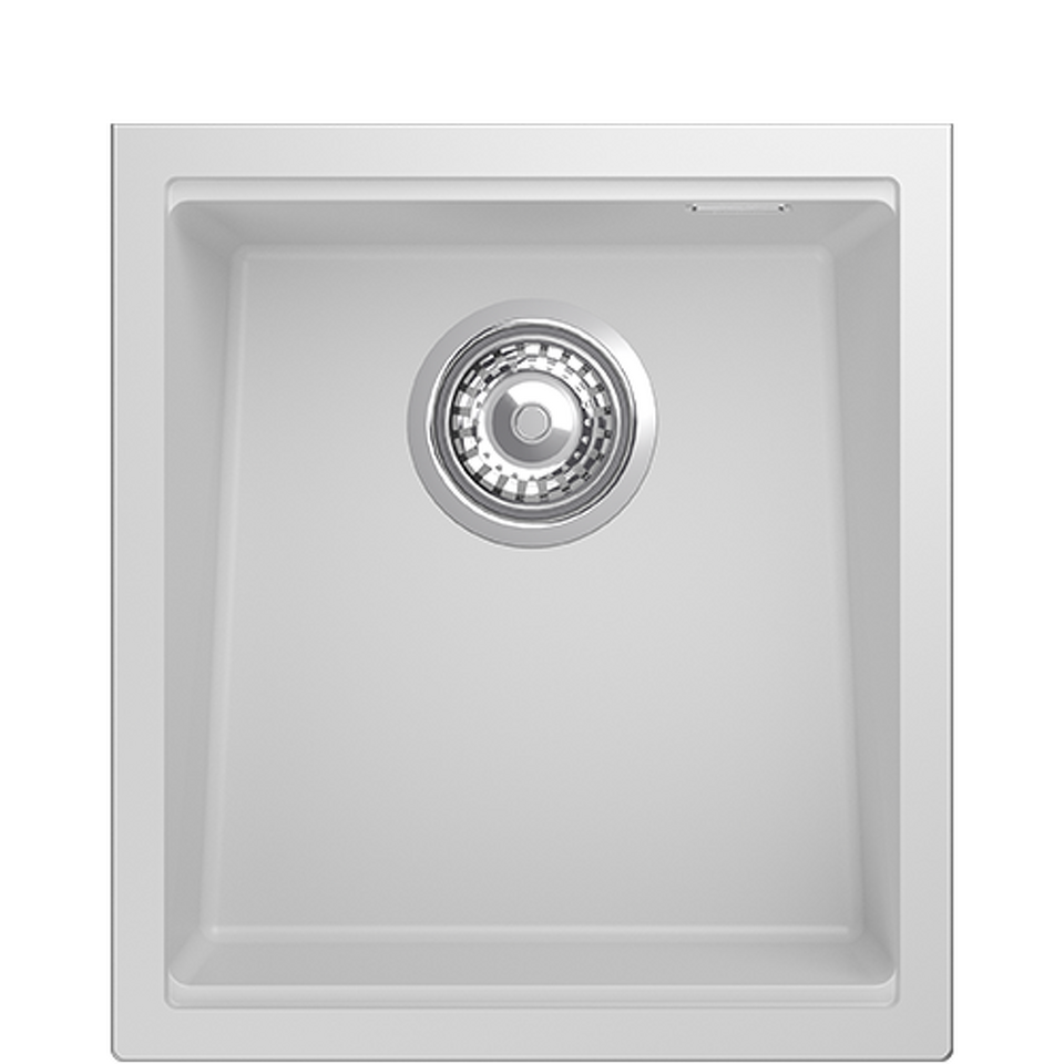 Фото Гранитная мойка Rivelato SCALINO SL-353  1-чаш 445*400 Белый 101