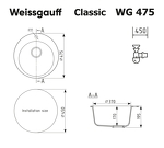 Превью картинка Гранитная мойка Weissgauff WG 47502 Classic Ivory #1