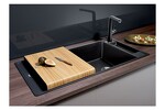 Превью картинка Гранитная мойка Blanсo AXIA III XL 6 S SILGRANIT PuraDur антрацит, разделочный столик ясень c кл.-авт. InFino #2