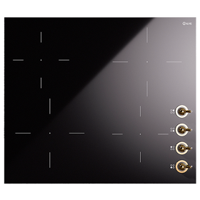 Картинка ILVE HVI364N/BKG глянцевый черный (фурн. латунь)