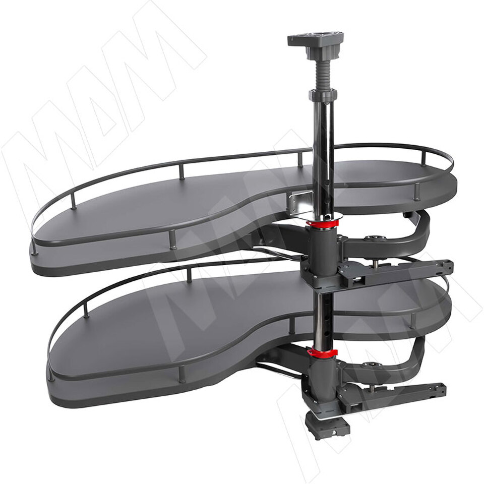 Фото Vibo FLY MOON 3.0 GALAXY VGF, механизм угловой пов., 2 полки, эллипт.прут., противоск. покр., с доводчиком, графит, левый (FLY3STM245SXM2POR120ASVGF)