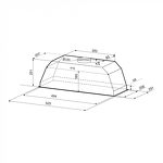 Превью картинка Полновстраиваемая вытяжка KRONA AMELI 600 BLACK PB #2