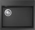 Превью картинка Гранитная мойка Rivelato TESORO 605-L 1-чаш 600*510 Антрацит 501 #1