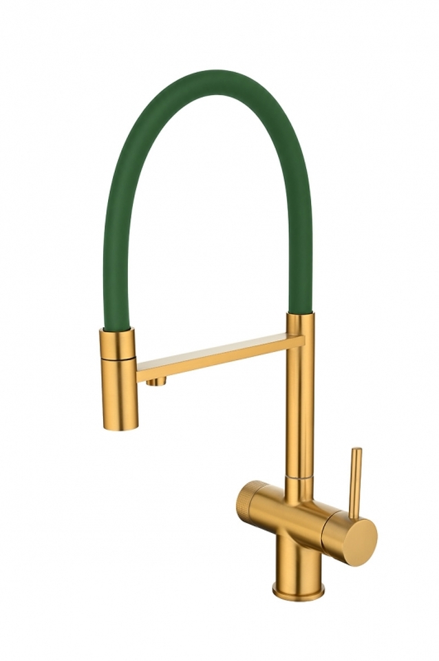 Фото Смеситель для кухни EMAR ЕС - 7024GRN PVD Golden