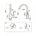Превью картинка Смеситель для кухни Omoikiri Shinagawa 2 Plus-CA латунь/карамель #3