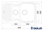 Превью картинка Металлическая мойка Oulin OL-359S #3