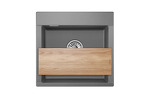 Превью картинка Кварцевая мойка GRANULA 5201, ГРАФИТ #4