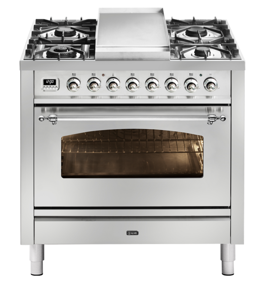 Фото Центр варочный ILVE P09FDNE3/SSC нержавеющая сталь (фурн. хром)