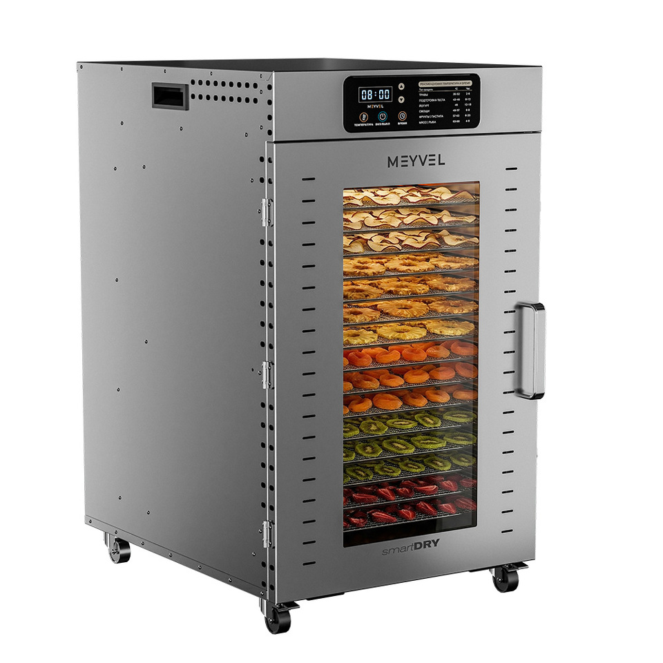 Фото Сушилка для овощей и фруктов Дегидратор Meyvel MDH18-1S (Inox)