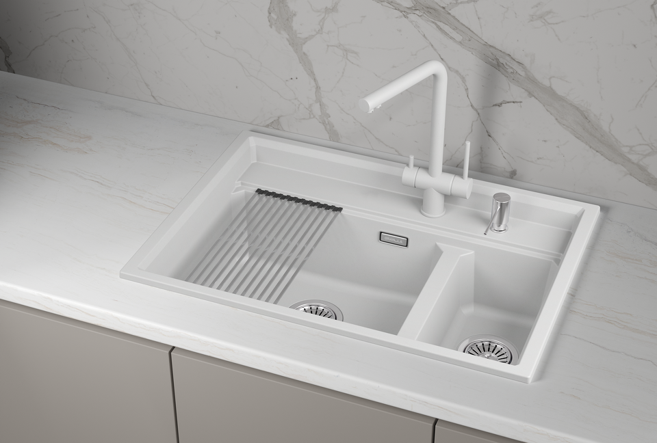 Фото Кварцевая мойка GRANULA 7302i, АРКТИК