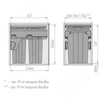 Превью картинка PULSE PROBOX F40 Система сортировки и хранения, 2 емкости (2x27), креп. фасада, полн.выдв., плавн.закр., крышка-полка, графит (MBN402-54DGMID) #6