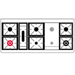 Превью картинка Центр варочный ILVE M15FDNE3/WHB белый (фурн. бронза) #2