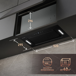 Превью картинка Полновстраиваемая вытяжка Weissgauff Aura 1350 BL Premium Touch Inverter WI-FI #10