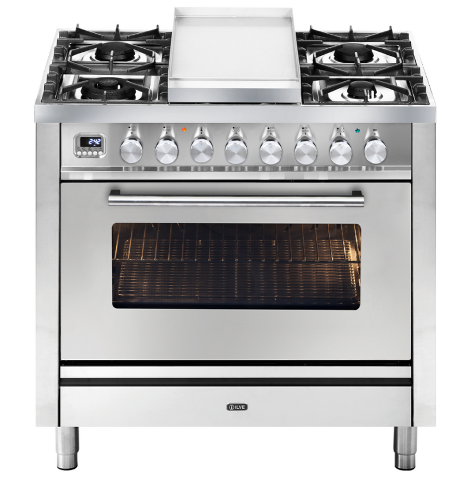 Фото Центр варочный ILVE P09FDWE3/SS нержавеющая сталь (фурн. сатинированная сталь)