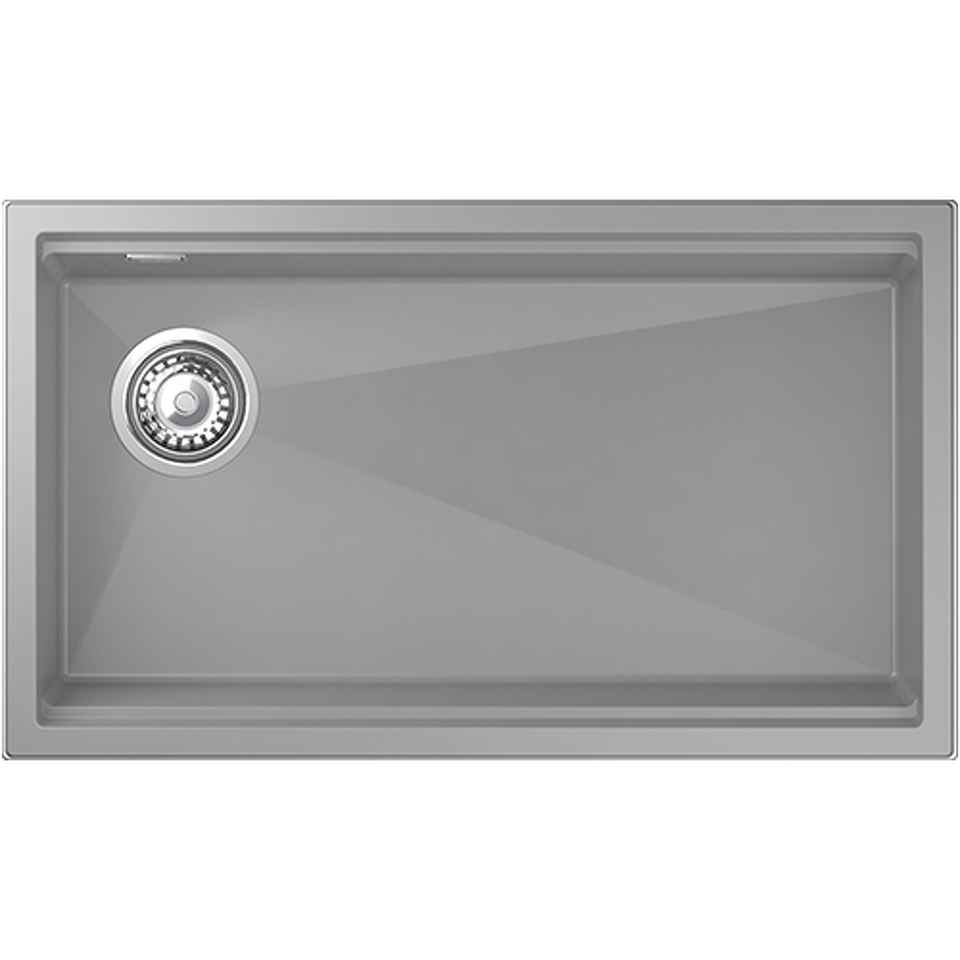 Фото Кварцевая мойка Rivelato LINO 754-L 1-чаш 750*440 Серый 803LN-754-L Серый 803