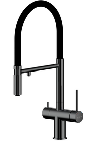Картинка Rivelato Adria U-обр. гибкий излив с краном питьевой воды D-35мм PVD black