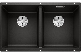 Картинка Blanсo SUBLINE 350/350-U SILGRANIT PuraDur черный с отв.арм. InFino