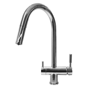 Картинка Барьер Смеситель для кухни с краном для питьевой воды БАРЬЕР SAFE FLEX-01АRSS серебро