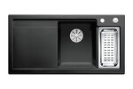 Превью картинка Гранитная мойка Blanсo AXON II 6 S (чаша справа) керамика PuraPlus черный с кл.-авт. InFino #1