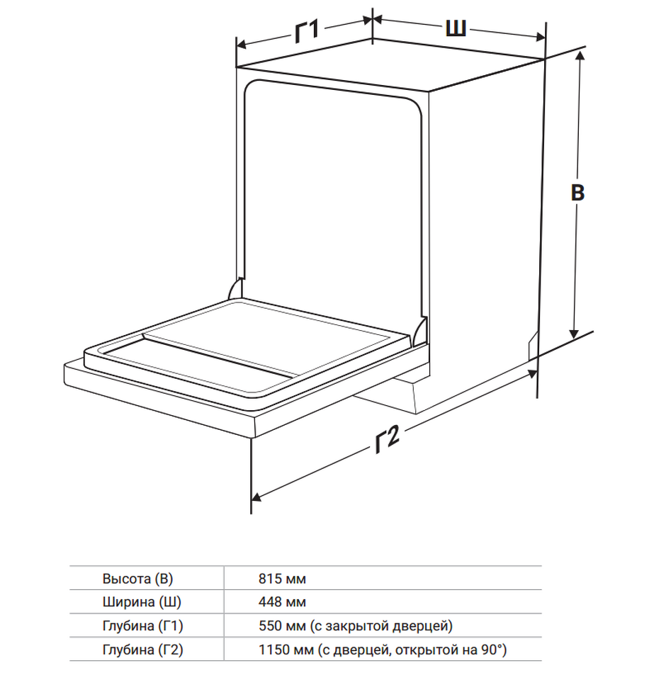 Фото Посудомоечная машина 45см встраиваемая Weissgauff BDW 4543 D Wi-Fi