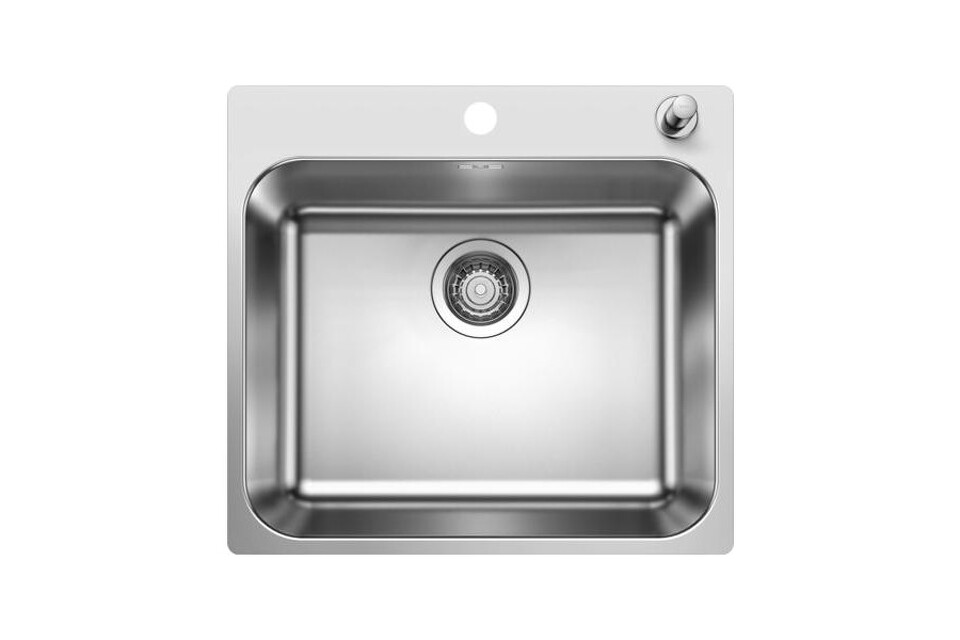 Фото Металлическая мойка Blanсo SUPRA 500-IF/A нерж.сталь полированная с клапаном-автоматом