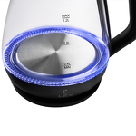 Превью картинка Чайник Lex LXK 30010-2,чайник стеклянный (черный) #3