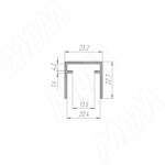 Превью картинка PULSE IKM-80AY Направляющая верхняя, серебро, L-6000 (PR012056A) #2