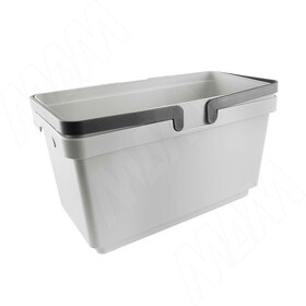 Картинка Vibo SINGLE XL Ведро с ручками, пластик, объем 20л, H=260мм, цвет серый (XL20G)