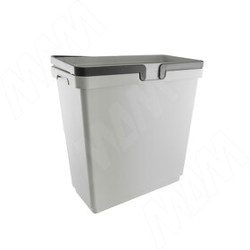 Картинка Vibo SINGLE XL Ведро с ручками, пластик, объем 33л, H=460мм, цвет серый (XL33G)