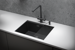 Превью картинка Металлическая мойка GRANULA 6045U, ЧЕРНЫЙ МАТОВЫЙ #1