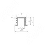 Превью картинка PULSE IKM-30 Направляющая верхняя, серебро, L-6000 (PR012701A) #2