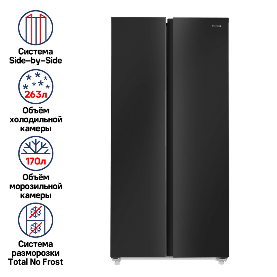 Фото  Холодильник side by side Maunfeld MFF177NFBE