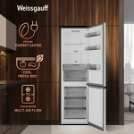 Превью картинка Холодильник с нижней морозилкой Weissgauff WRK 2000 Total NoFrost Inverter Inox #2
