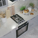 Превью картинка Газовая варочная панель домино Lex GVS 321 IX газовая панель #8