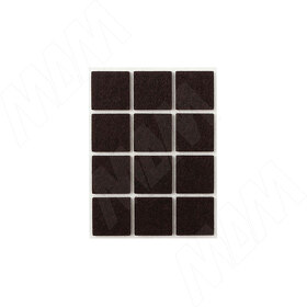 Картинка PULSE Подпятник самоклеящийся квадратный 30x30 мм, 12 штук, коричневый (HS3030-NB)