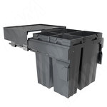 Превью картинка PULSE PROBOX MAX F60 Система сортировки и хранения, 4 емкости (2x15+2x27), креп. фасада, полн.выдв., плавн.закр., графит (MBN604-84DGMAX) #3