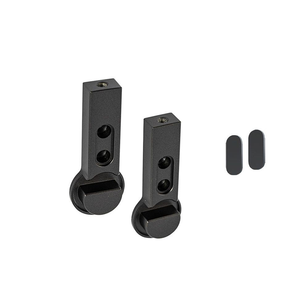 Фото Duslar Комплект держателей с заглушками для круглой штанги RAIN, крепление к полке или к боковине, антрацит