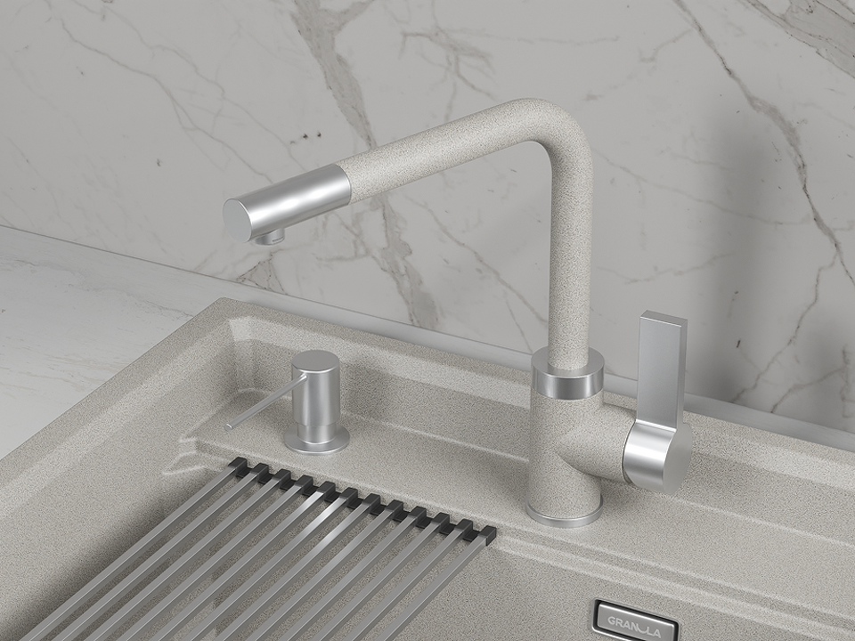 Фото Смеситель для кухни GRANULA 5504, БАЗАЛЬТ