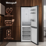 Превью картинка Холодильник с нижней морозилкой Weissgauff WRK 185 Total NoFrost Inverter Black Glass #2