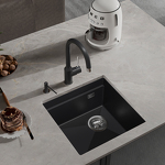 Превью картинка Гранитная мойка Rivelato LINO 454-R 1-чаш 450*440 Антрацит 501 #3