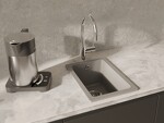 Превью картинка Гранитная мойка Rivelato BERKANA 25 подст.монтаж 1-чаш 305*455 Серый 803 #3