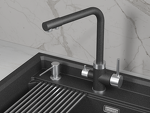 Превью картинка Смеситель для кухни GRANULA 5015, ЧЁРНЫЙ #1