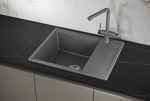 Превью картинка Кварцевая мойка GRANULA 6202, ГРАФИТ #2