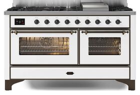 Картинка ILVE M15FDNE3/WHB белый (фурн. бронза)