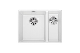 Картинка Blanсo SUBLINE 340/160-F SILGRANIT PuraDur  белый с отв.арм. InFino